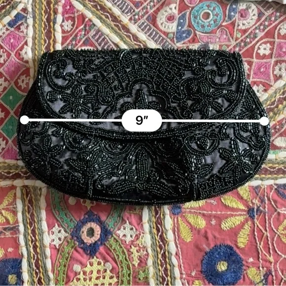 Vintage Michel Swiss Handmade in Paris France 🇫🇷 Beaded Clutch 1940s - Picture 7 of 8